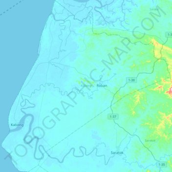 Kabong topographic map, elevation, terrain