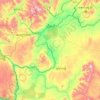 Hsipaw Township topographic map, elevation, terrain