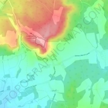 Linch topographic map, elevation, terrain