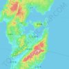 Nanao topographic map, elevation, terrain
