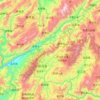 Gengma Dai and Va Autonomous County topographic map, elevation, terrain
