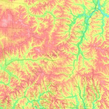 Perry County topographic map, elevation, terrain
