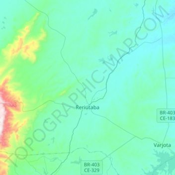 Reriutaba topographic map, elevation, terrain