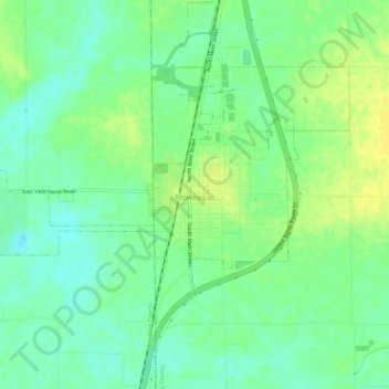 Moweaqua topographic map, elevation, terrain