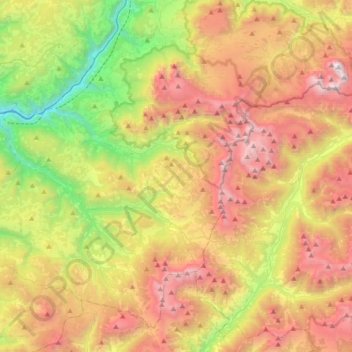 Rosengarten-Gruppe topographic map, elevation, terrain