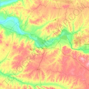 Mora topographic map, elevation, terrain