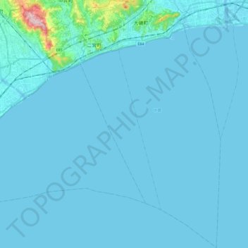 Naka District topographic map, elevation, terrain