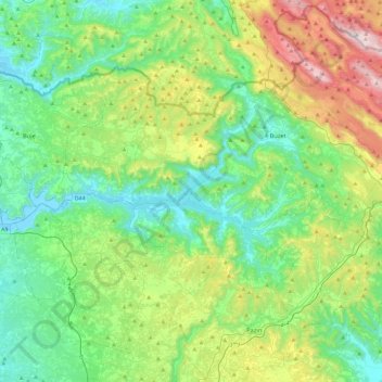 Mirna topographic map, elevation, terrain