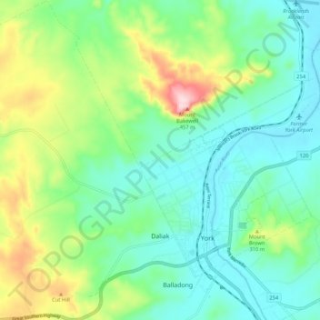 Daliak topographic map, elevation, terrain