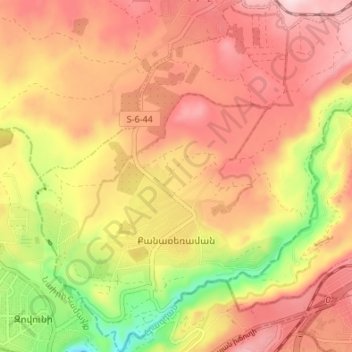 Kanakeravan topographic map, elevation, terrain