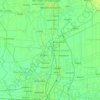 Pathum Thani Province topographic map, elevation, terrain