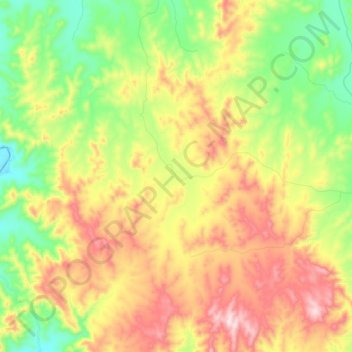 Piambong topographic map, elevation, terrain