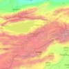 Issyk-Kul Region topographic map, elevation, terrain