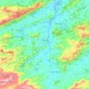 Jesuânia topographic map, elevation, terrain
