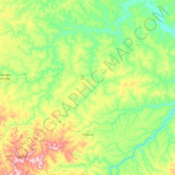 Fortuna topographic map, elevation, terrain