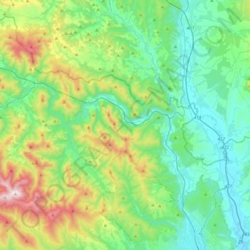 Schwarzer Berg topographic map, elevation, terrain