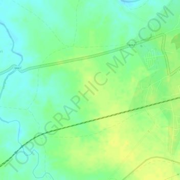 Bodi topographic map, elevation, terrain