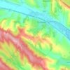 Strășeni topographic map, elevation, terrain