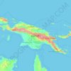 Neuguinea topographic map, elevation, terrain