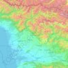 Samegrelo-Upper Svaneti topographic map, elevation, terrain