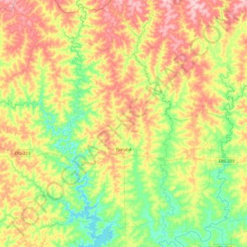 Ibirubá topographic map, elevation, terrain