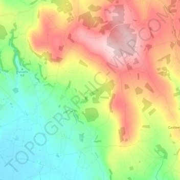 Rathcoole topographic map, elevation, terrain