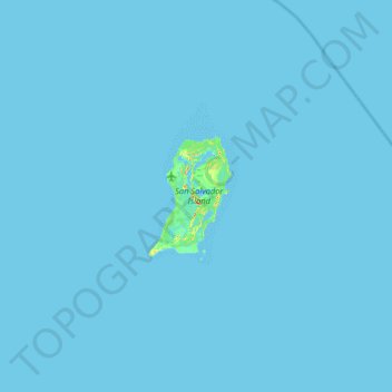 San Salvador topographic map, elevation, terrain