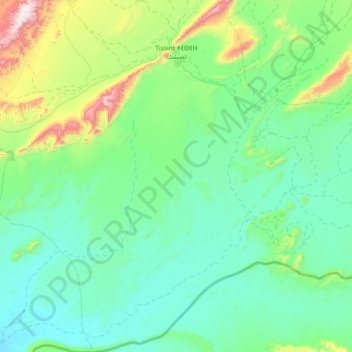Tissint topographic map, elevation, terrain