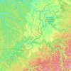 Braxton County topographic map, elevation, terrain