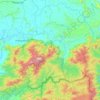 Krông Bông District topographic map, elevation, terrain