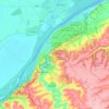 Roussé topographic map, elevation, terrain