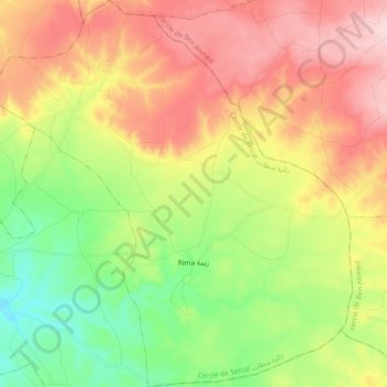 Rima topographic map, elevation, terrain