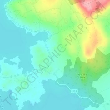 Cuingbeg topographic map, elevation, terrain