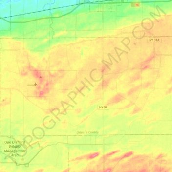 Barre Town topographic map, elevation, terrain
