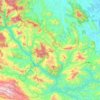 Đà Bắc District topographic map, elevation, terrain