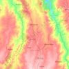 Azinhal, Peva e Vale Verde topographic map, elevation, terrain