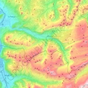 Muotathal topographic map, elevation, terrain