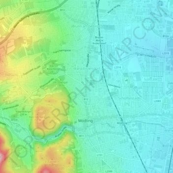 Gemeinde Maria Enzersdorf topographic map, elevation, terrain