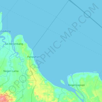 Kecamatan Pasir Limau Kapas topographic map, elevation, terrain