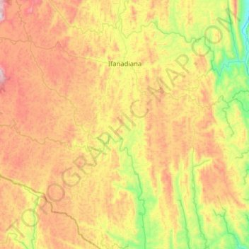Ifanadiana topographic map, elevation, terrain