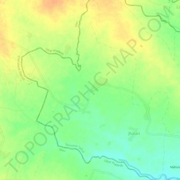 Ghatia topographic map, elevation, terrain
