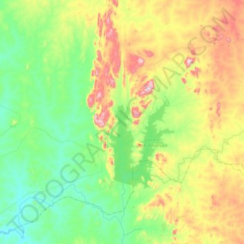 Awon topographic map, elevation, terrain
