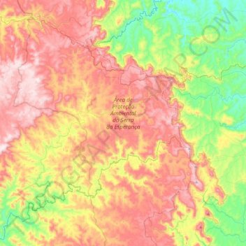 Inácio Martins topographic map, elevation, terrain