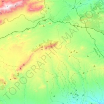 Vélez-Rubio topographic map, elevation, terrain