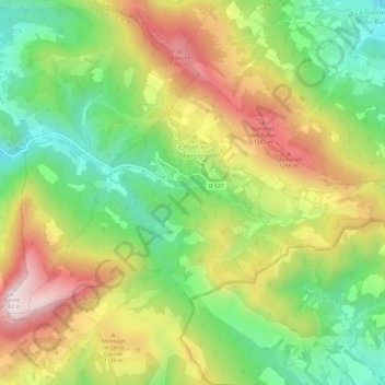 Le Poët-en-Percip topographic map, elevation, terrain