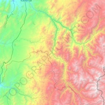 Alto del Carmen topographic map, elevation, terrain