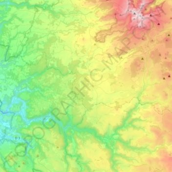La Rhue topographic map, elevation, terrain