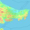 Península Mitre topographic map, elevation, terrain