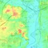 Powick topographic map, elevation, terrain