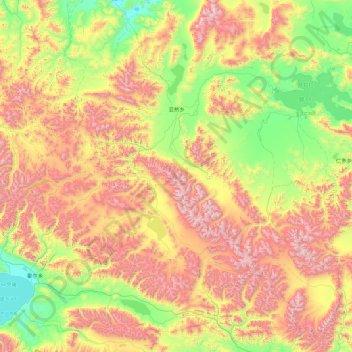 Yagra Township topographic map, elevation, terrain